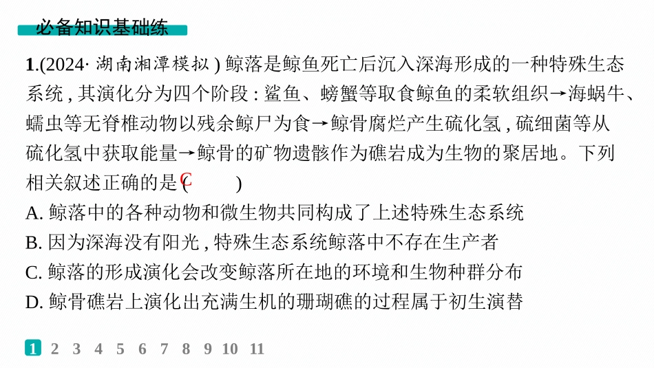 课时规范练50　生态系统的结构-【高考生物】2026优化设计一轮复习(生物).pptx_第2页