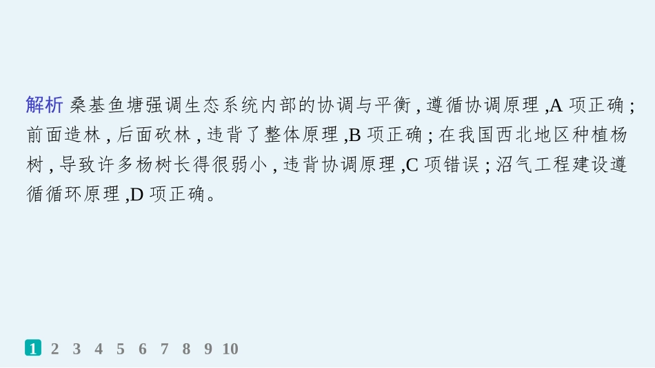 课时规范练54　生态工程-【高考生物】2026优化设计一轮复习(生物).pptx_第3页