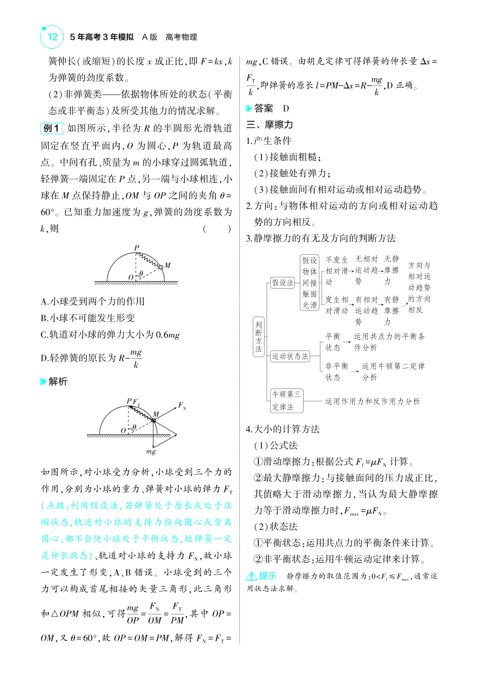 新高考版专题二 考点清单+模型清单-【高考总复习】2025版新高考物理考点清单+模型清单.pdf_第2页