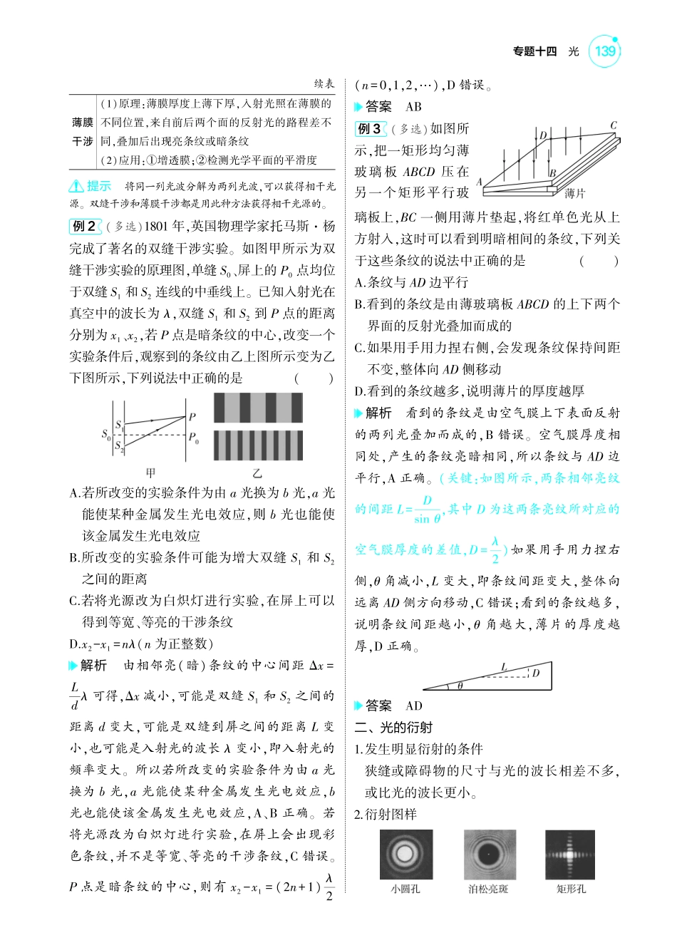 新高考版专题十四 考点清单+模型清单-【高考总复习】2025版新高考物理考点清单+模型清单.pdf_第3页