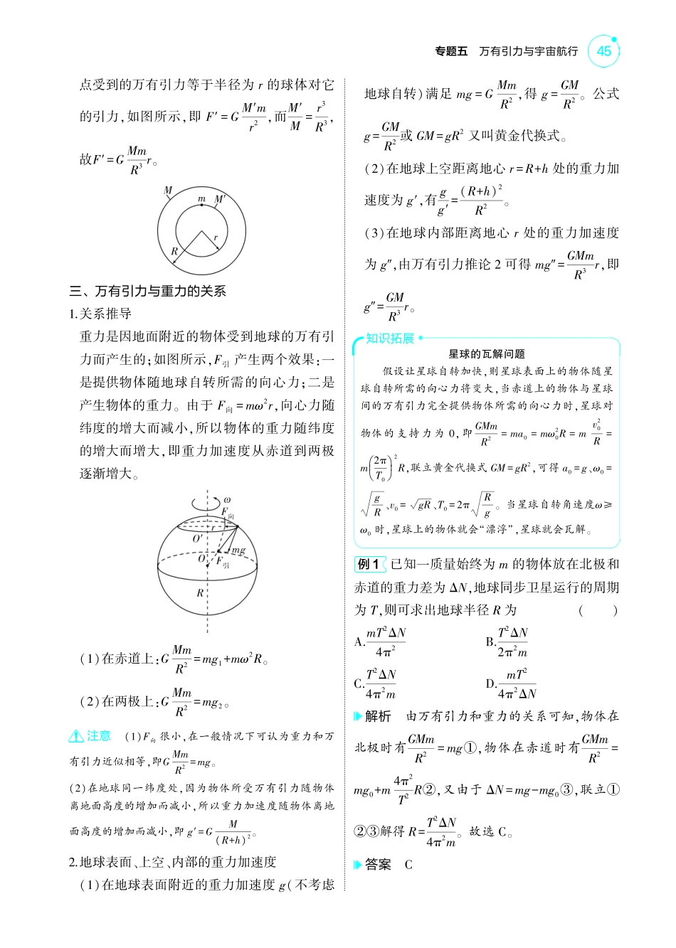 新高考版专题五 考点清单+模型清单-【高考总复习】2025版新高考物理考点清单+模型清单.pdf_第2页