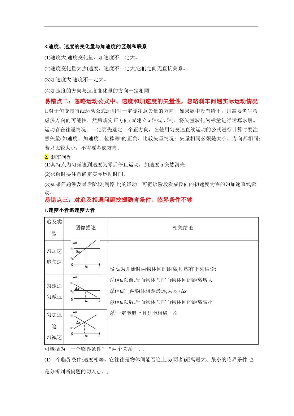 易错点01 直线运动-备战2024年高考物理考试易错题（解析版）.docx_第2页
