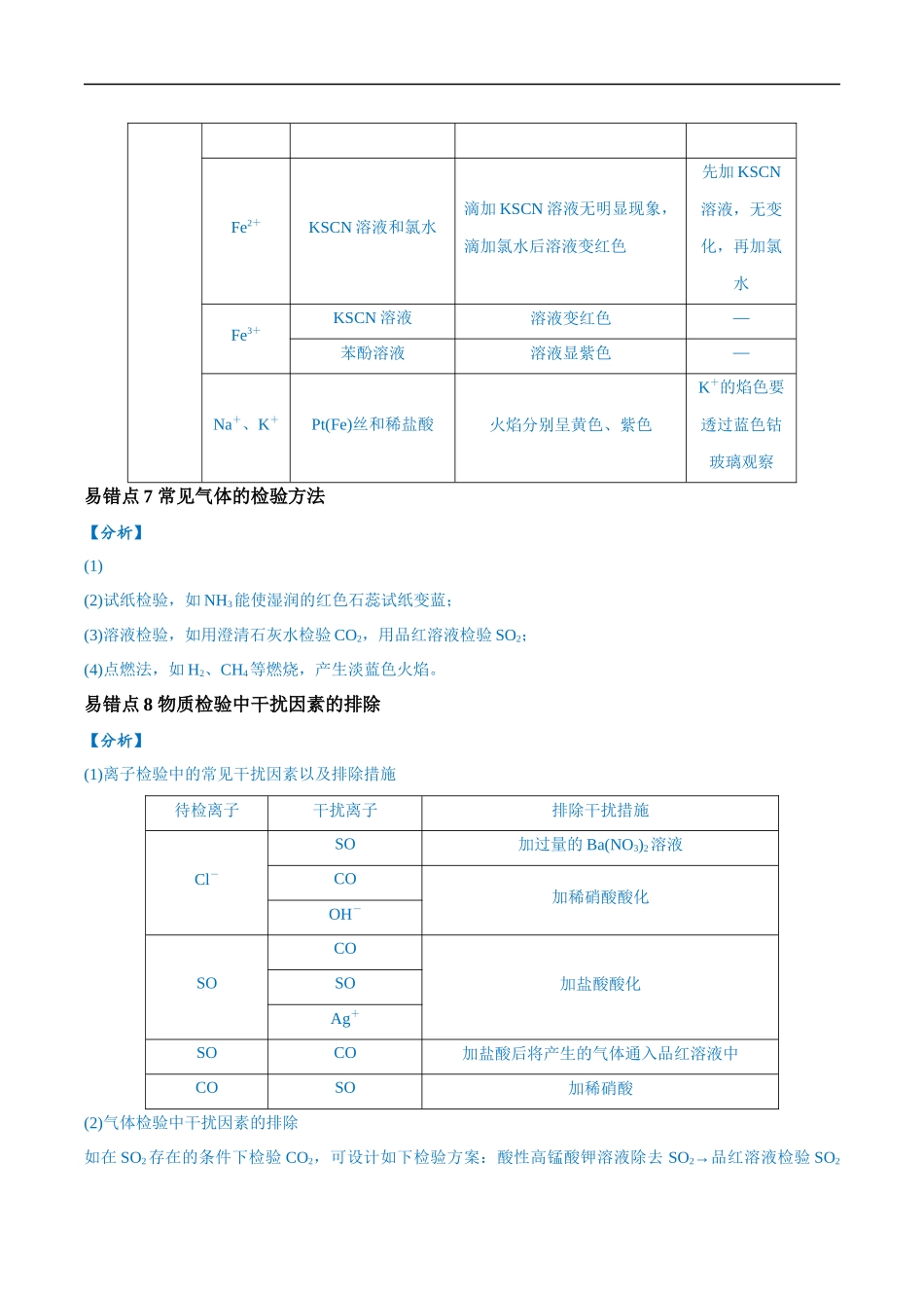 易错类型17 物质的分离、提纯与鉴别（8大易错点）（原卷版）-【高考化学】备战2025年高考易错题（新全国通用）.docx_第3页