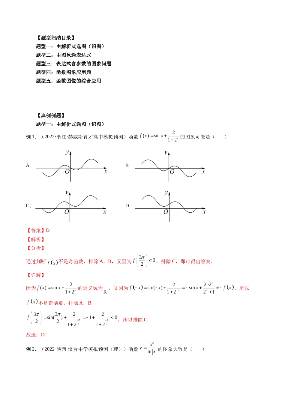 专题11 函数的图象（解析版）-高考数学第二阶段零基础or艺考生.docx_第3页