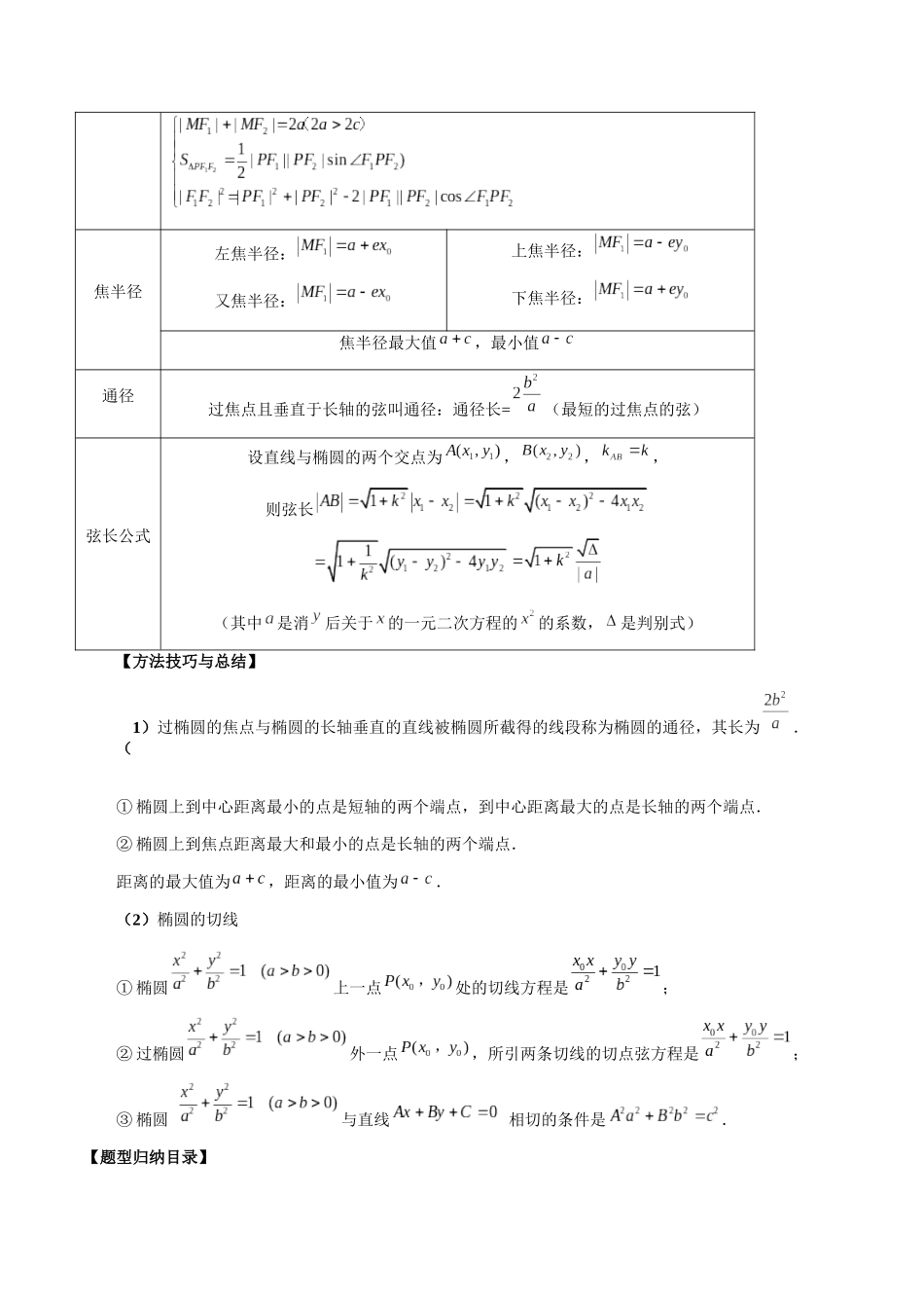 专题38 椭圆及其性质（原卷版）-高考数学第二阶段零基础or艺考生.docx_第3页