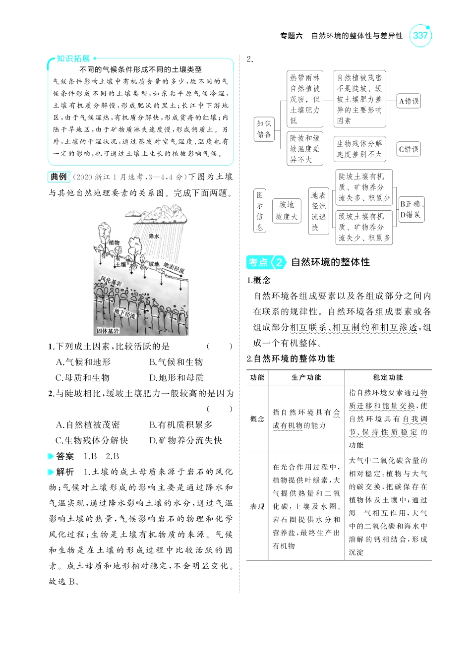 专题六 自然环境的整体性与差异性-【高考总复习】2025版新高考 地理考点清单+模型清单.pdf_第3页