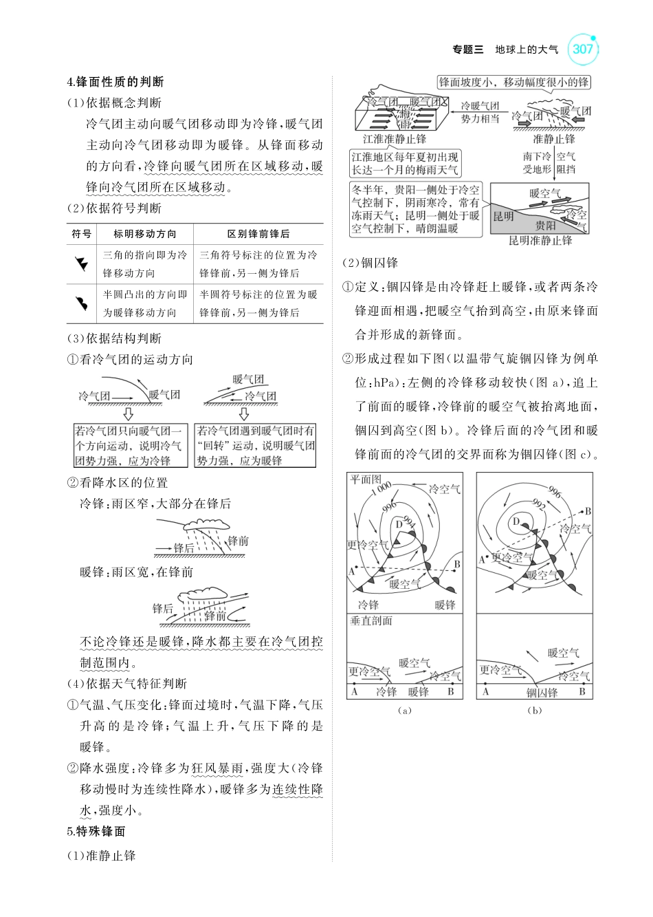 专题三地球上的大气第三讲 常见的天气系统-【高考总复习】2025版新高考 地理考点清单+模型清单.pdf_第2页