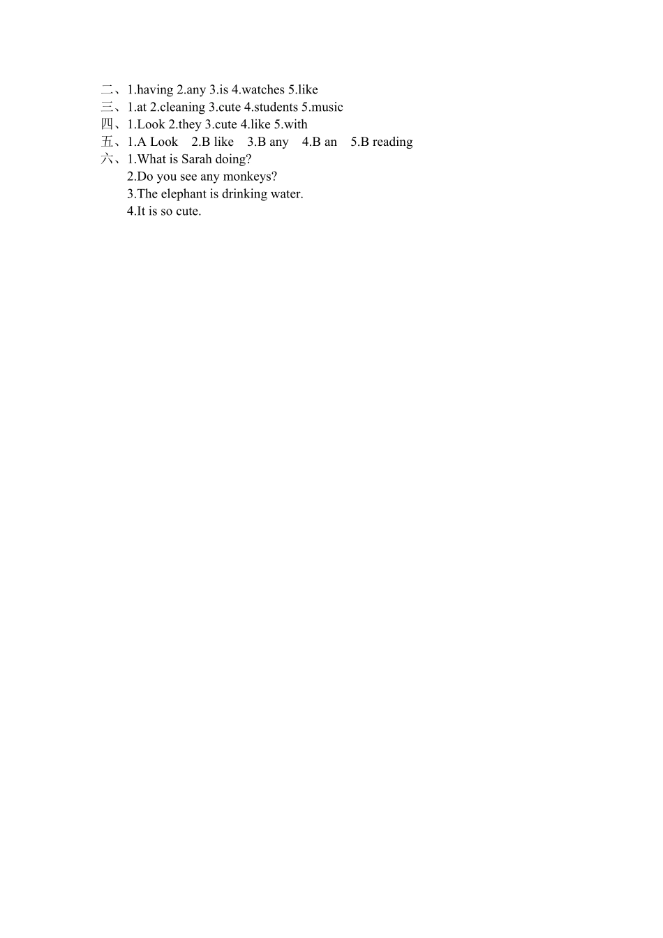 【精品】五年级下册英语一课一练Unit6Workquietly课时1人教PEP版-含答案.pdf_第3页