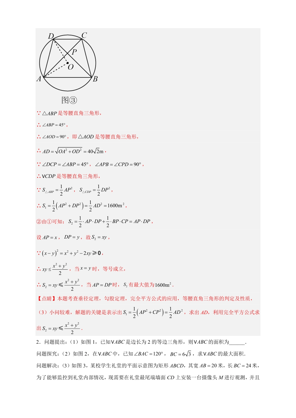 部编数学九年级上册专题23与垂径定理有关的拓展探究解析版含答案.pdf_第3页