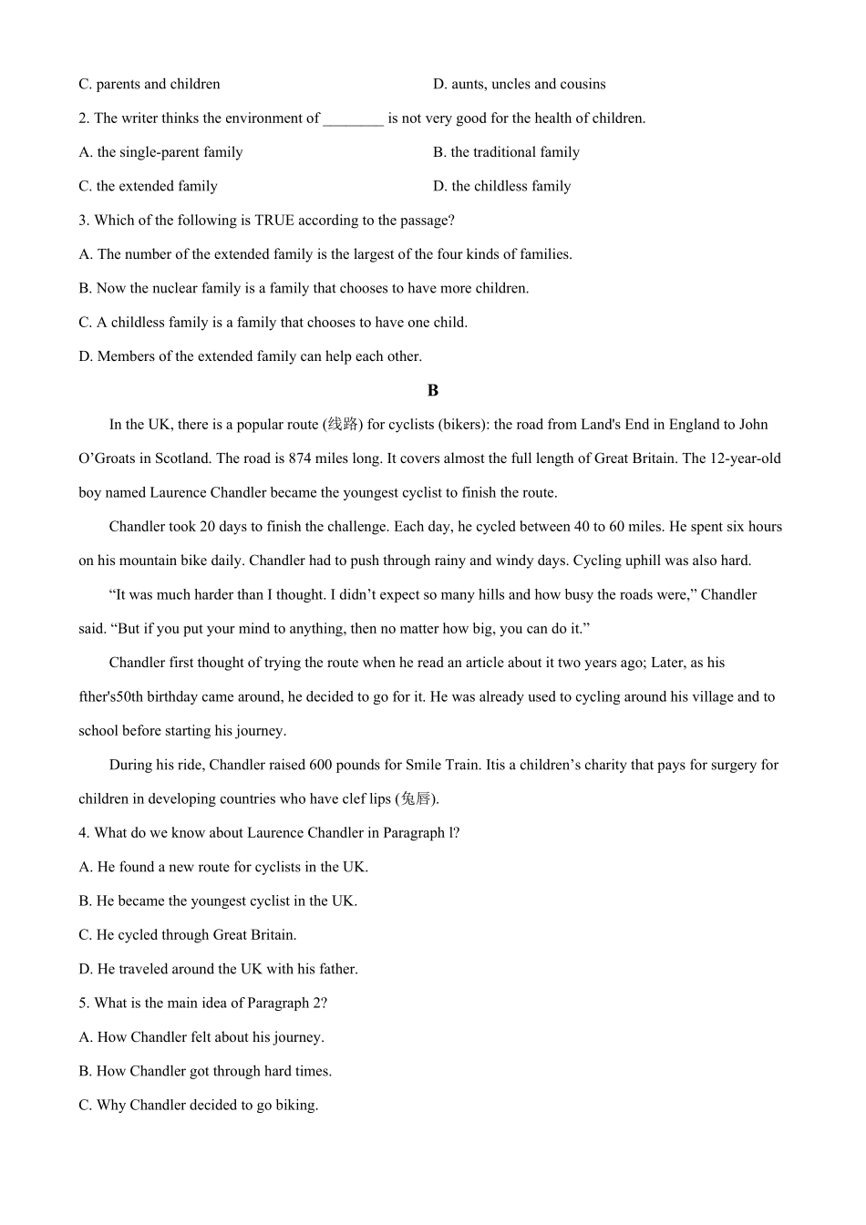 人教版2019高一英语下学期期末测试模拟题01-试卷配答案.pdf_第2页