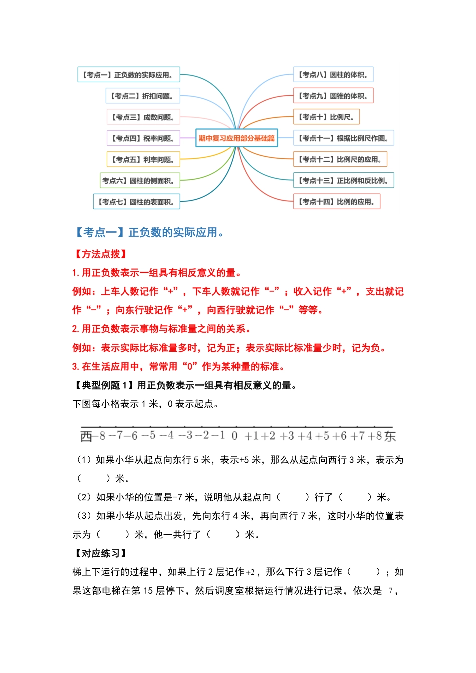 六年级数学下册典型例题系列之期中复习应用部分基础篇原卷版人教版.pdf_第2页