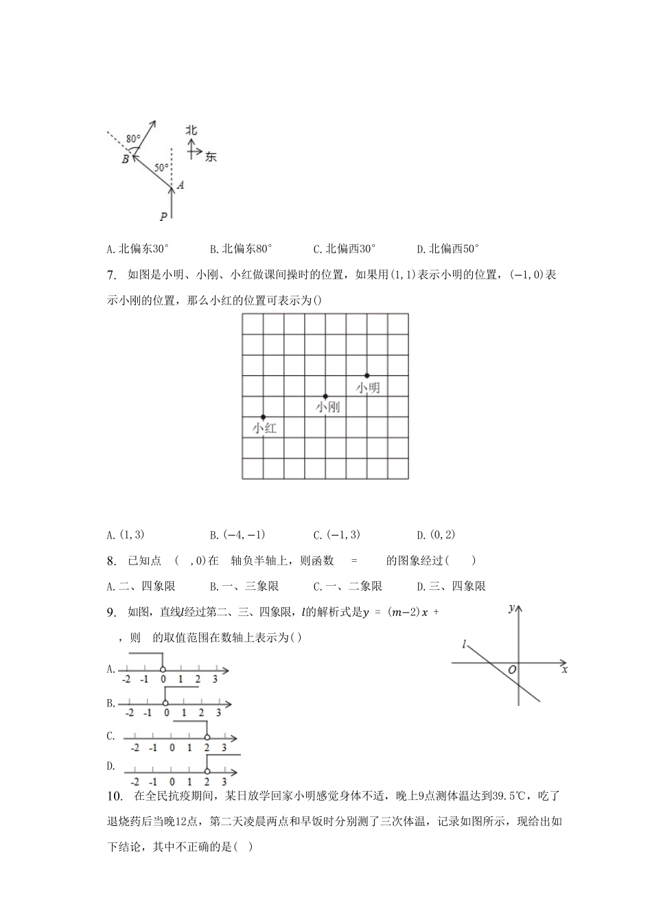 2022-2023学年河北省承德市兴隆县八年级下学期期中数学试题及答案.pdf_第2页