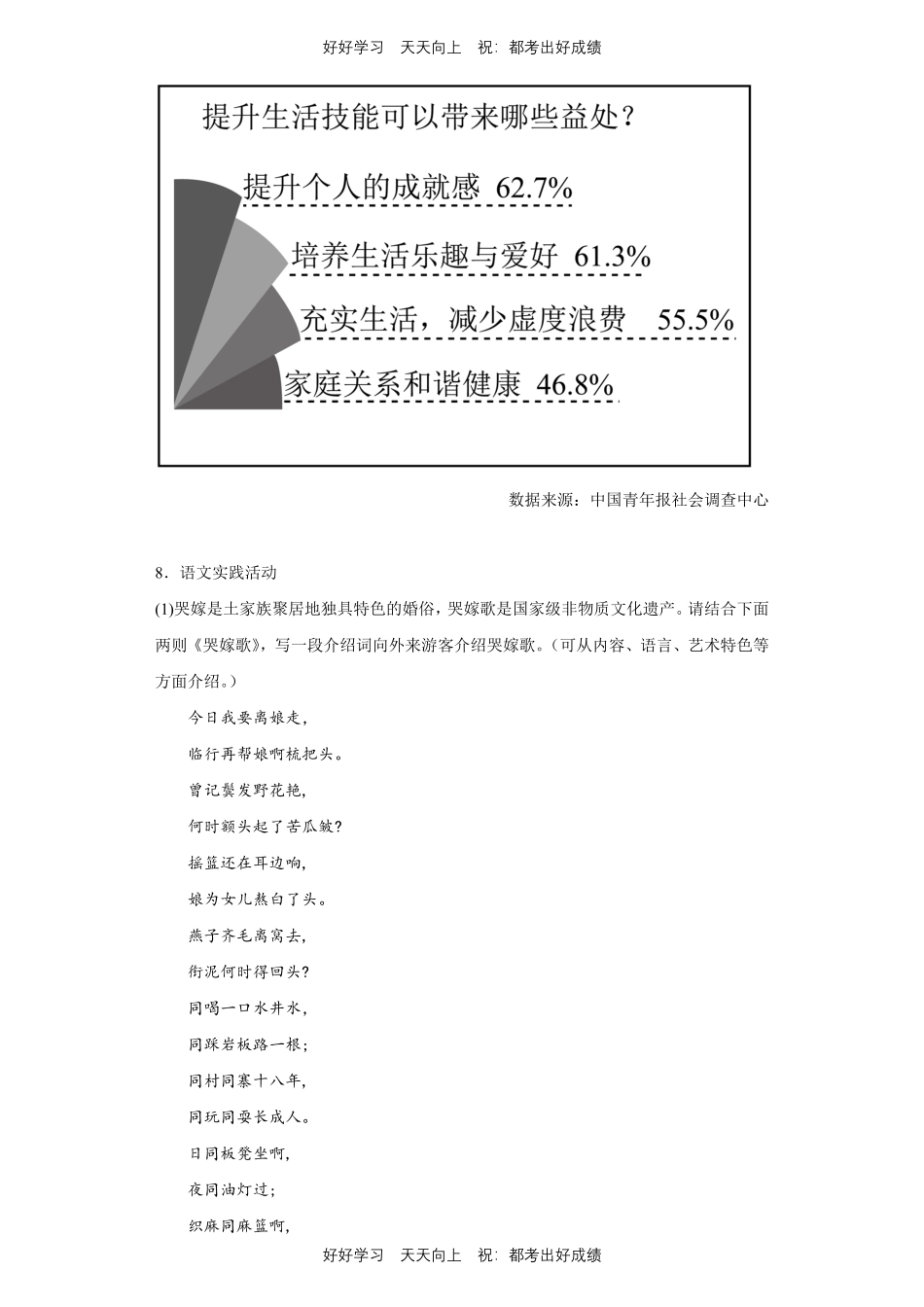 【期末复习专题卷】部编版语文九年级上册专题02 语言表达与运用测试试卷含答案.pdf_第3页