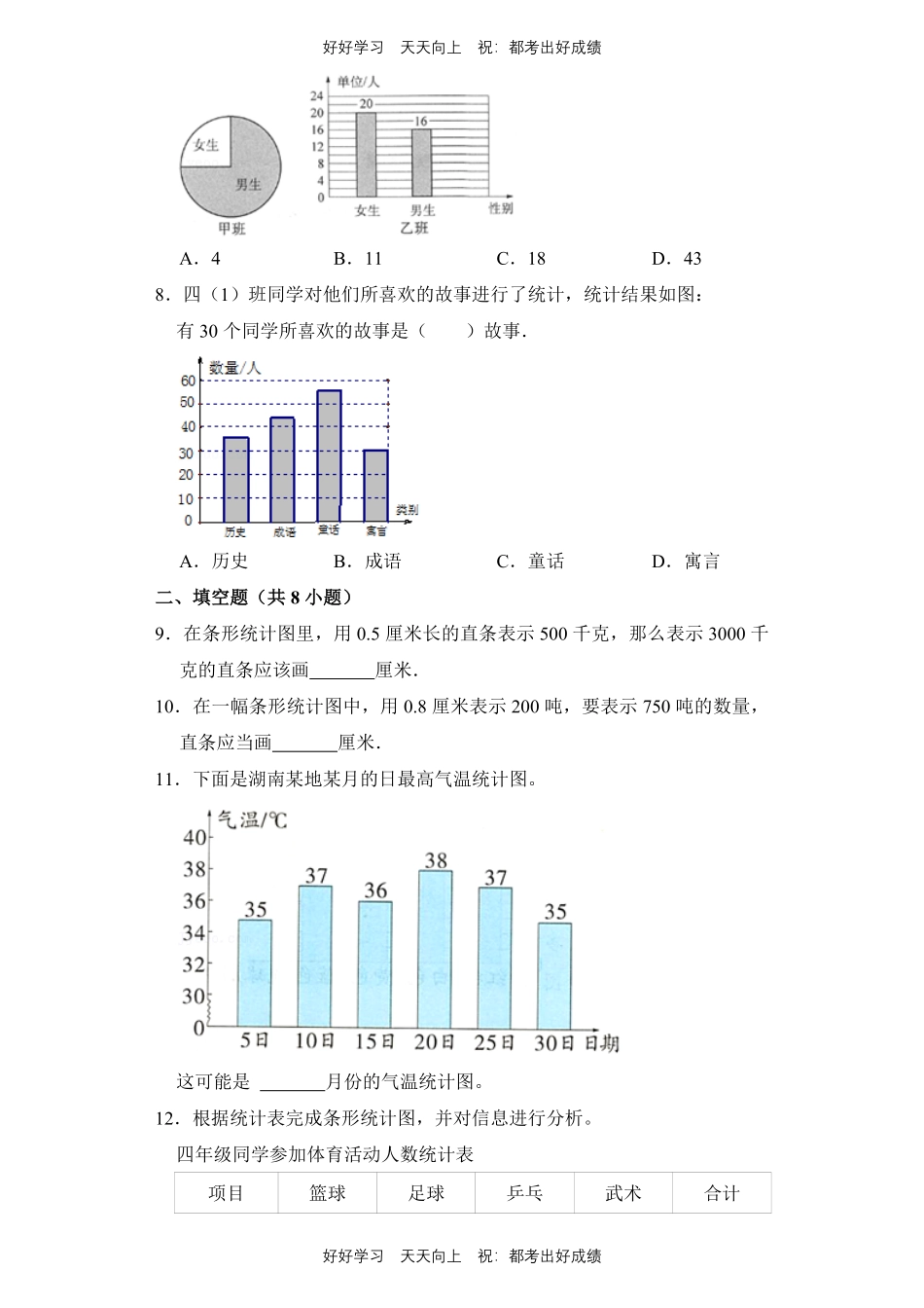 人教版数学四年级上册第七单元测试试卷含答案1.pdf_第3页