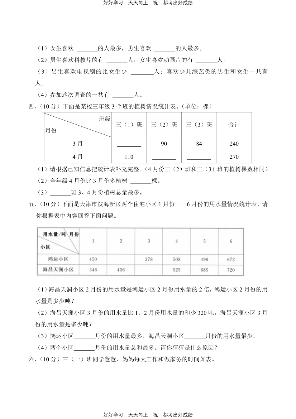 人教版数学三年级下册第三单元测试试卷含答案2.pdf_第2页