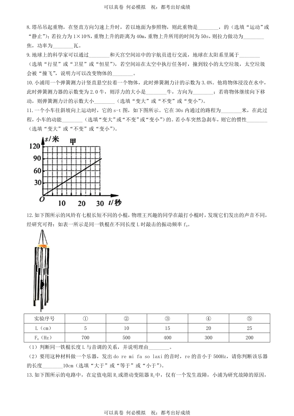 2024年上海虹口中考物理试题及答案.pdf_第2页