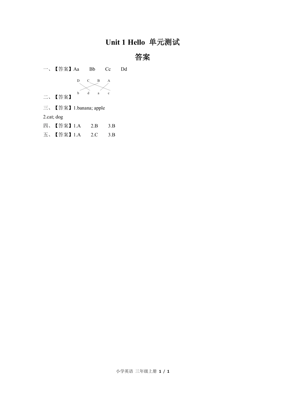 闽教版三年级起点小学英语三年级上册Unit1单元测试01含答案解析.pdf_第3页