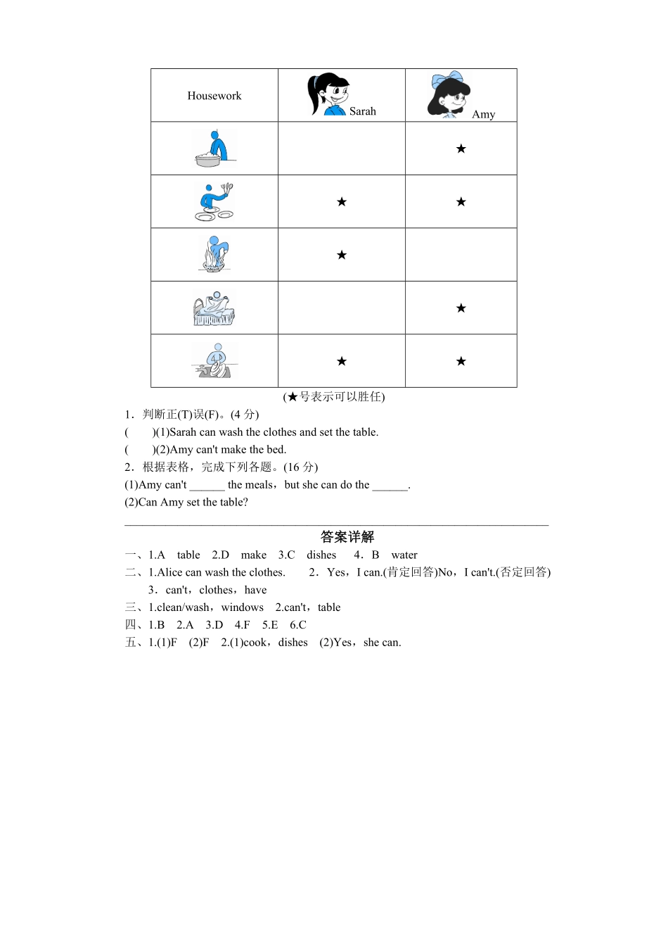 人教PEP版英语五年级上册Unit4Whatcanyoudo-PartB试题及答案(2)含答案.pdf_第3页