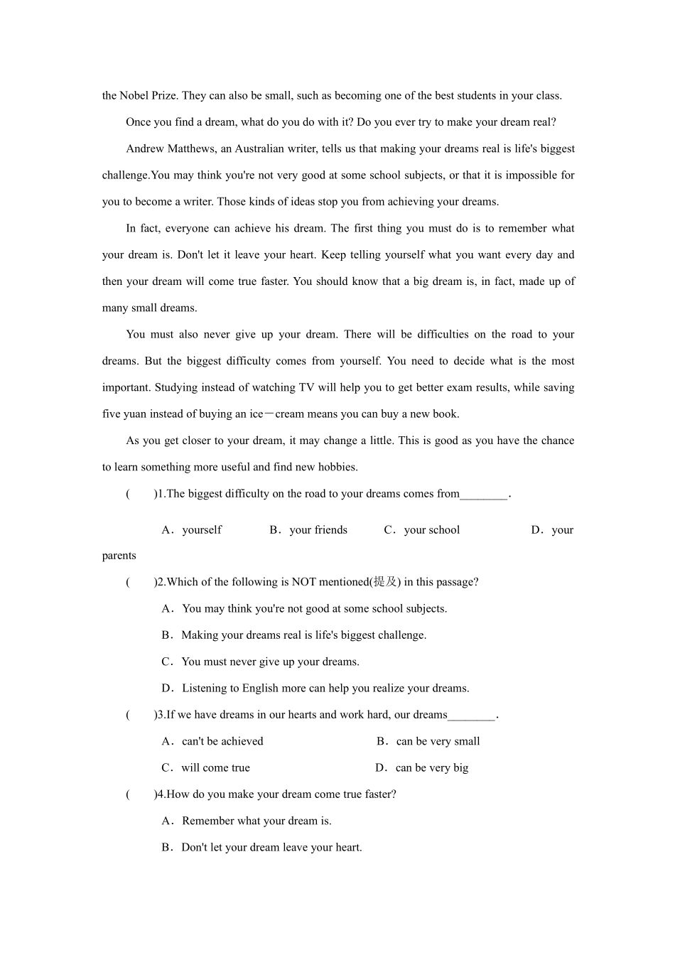 【课时练】八年级下册英语人教版Unit 7 Section A 02含答案解析.pdf_第3页