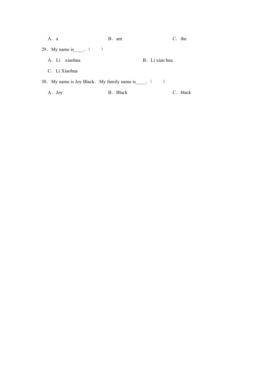 【课后作业系列三年级上册英语人教版新起点Unit 1《Myself》Lesson 101含答案.pdf_第3页