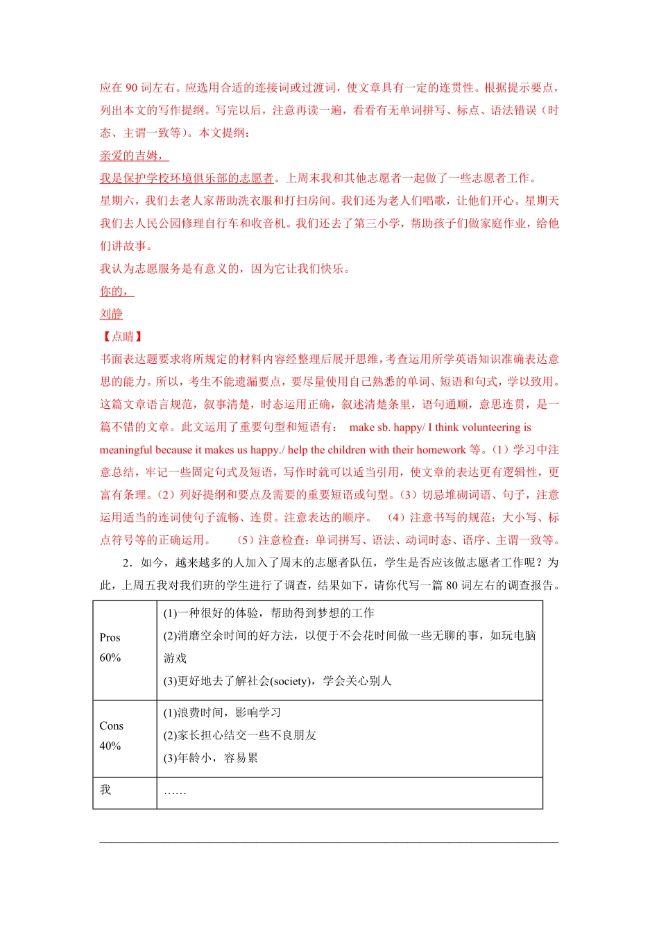 Unit2单元话题满分范文必背年八年级英语下册单元重难点易错题精练人教版含答案.pdf_第2页