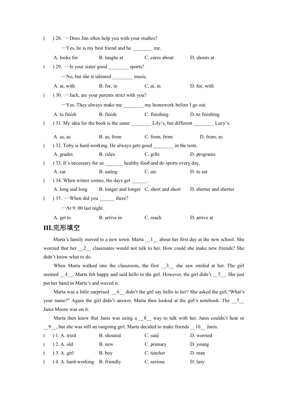 【课后作业】八年级上册英语人教版Unit 3 Section B 01含答案解析.pdf_第3页