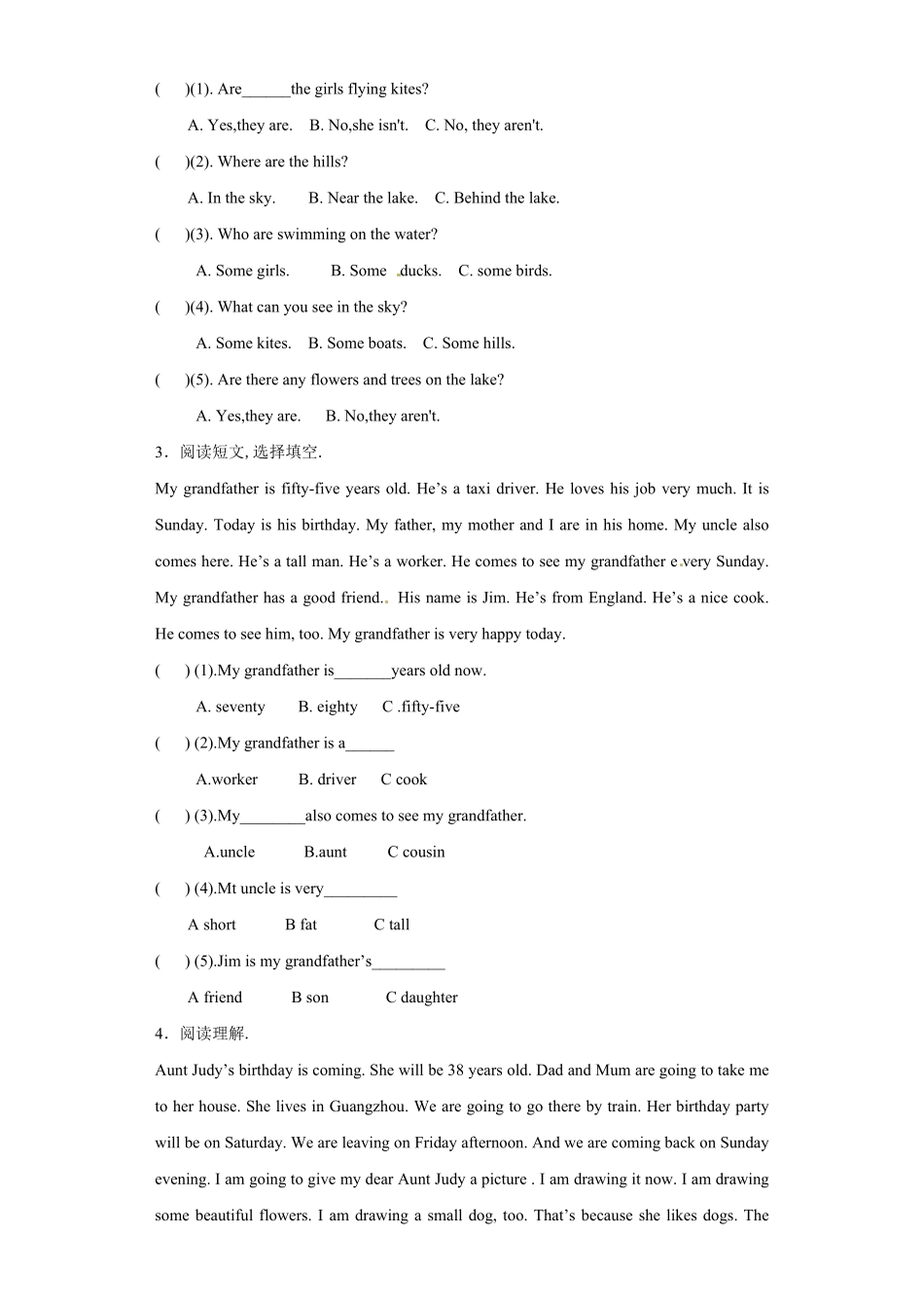 【精品】小升初英语知识专项训练阅读 阅读理解 个人情况含答案.pdf_第2页