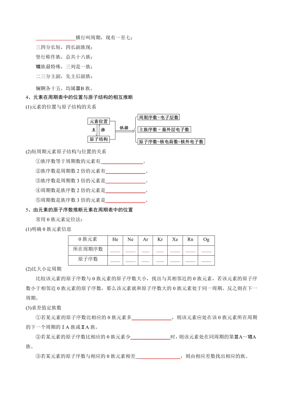 第4章物质结构元素周期律-高中化学全册必背章节知识清单新人教版必修第一册学生版.pdf_第3页