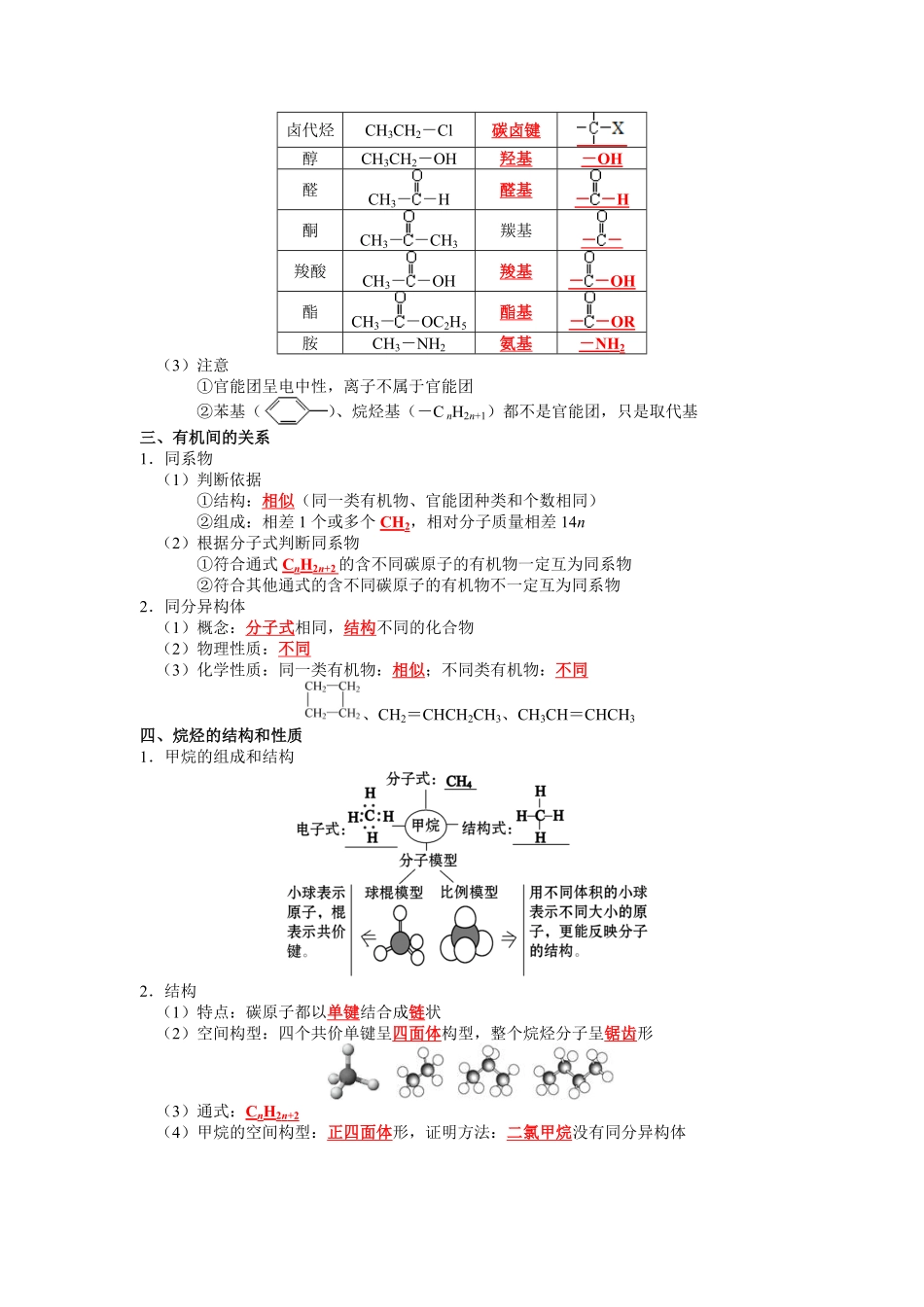 第3章+简单的有机化合物-【知识清单】2022-2023学年高一化学单元复习知识清单鲁科版2019必修第二册-b471de3d52f2.pdf_第3页