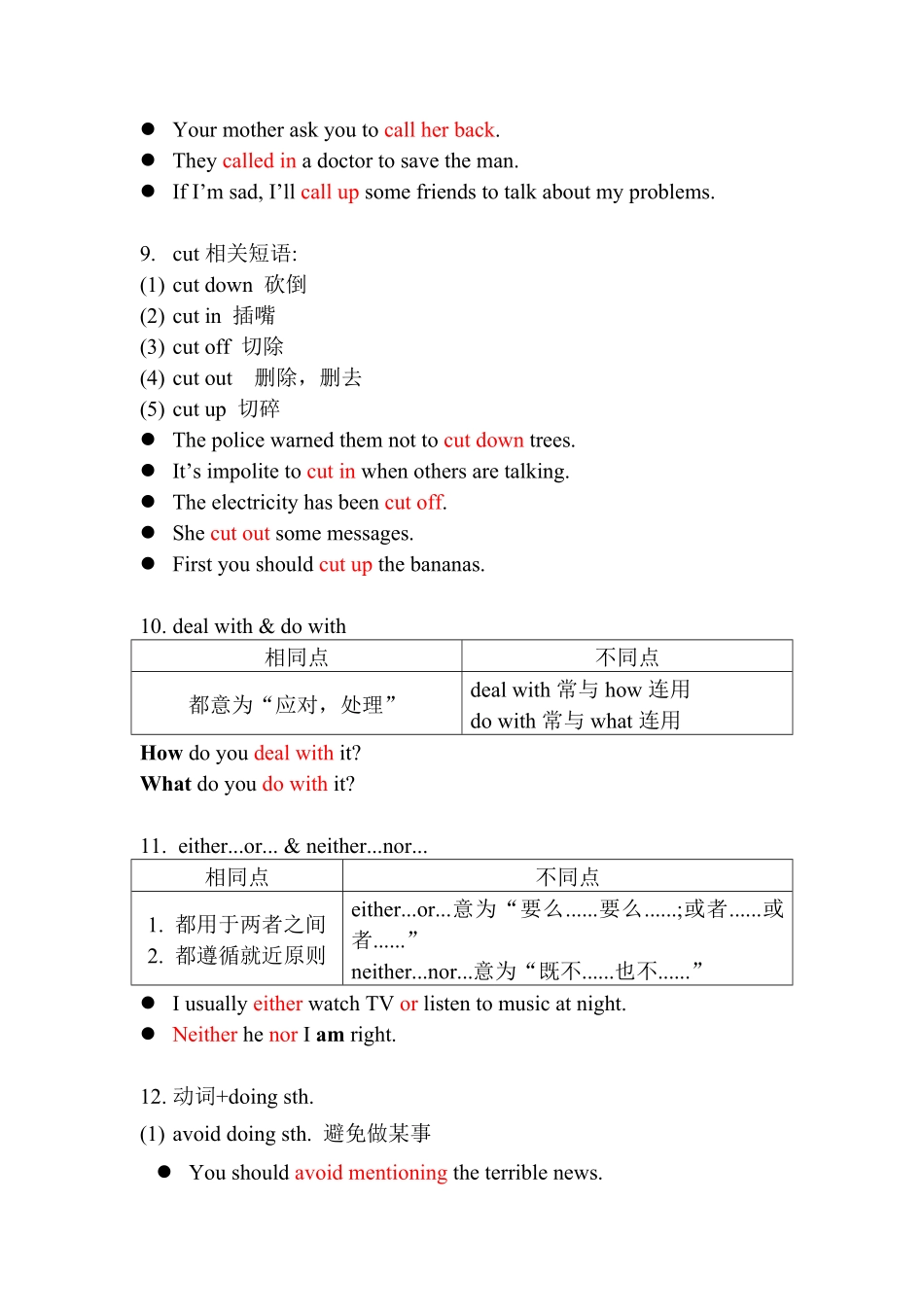 3.易错易混淆短语及习题-中考复习常用短语.pdf_第3页
