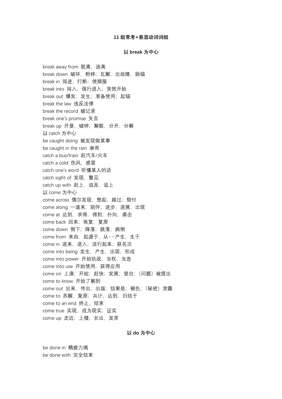 【英语】11组常考+易混动词词组.pdf_第1页