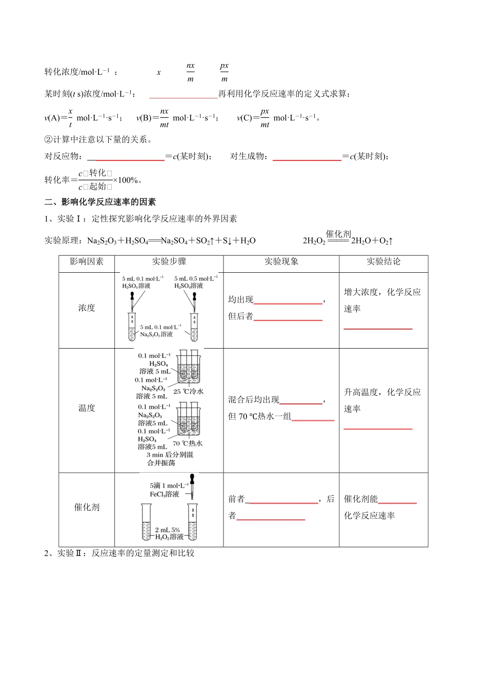 第2章化学反应速率与化学平衡-高中化学全册必背章节知识清单新人教版选择性必修1学生版.pdf_第2页
