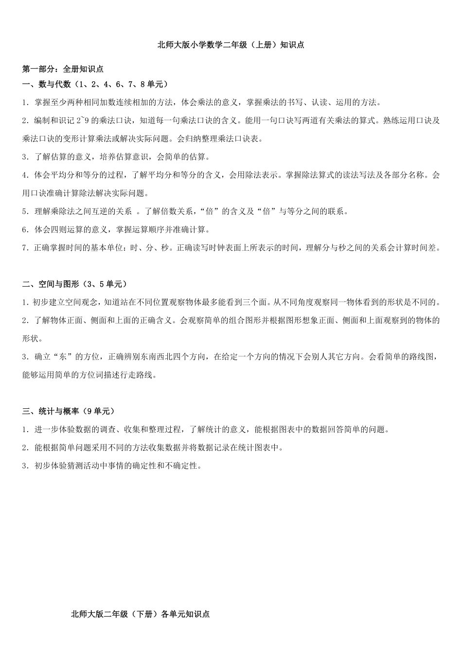 【品优教学】北师大版小学数学知识点归纳—简化版.pdf_第3页