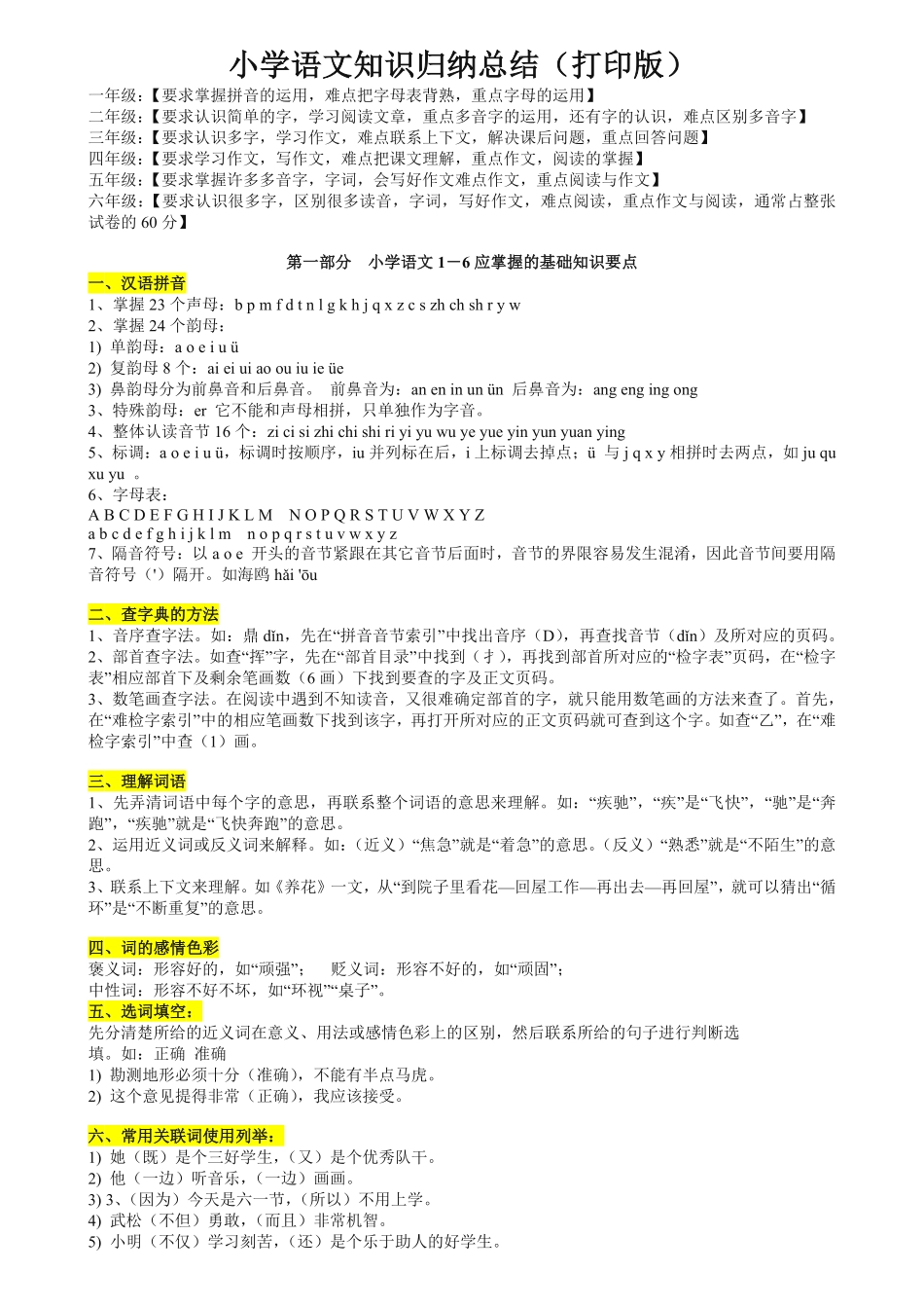 小学语文知识点归纳汇总.pdf_第1页