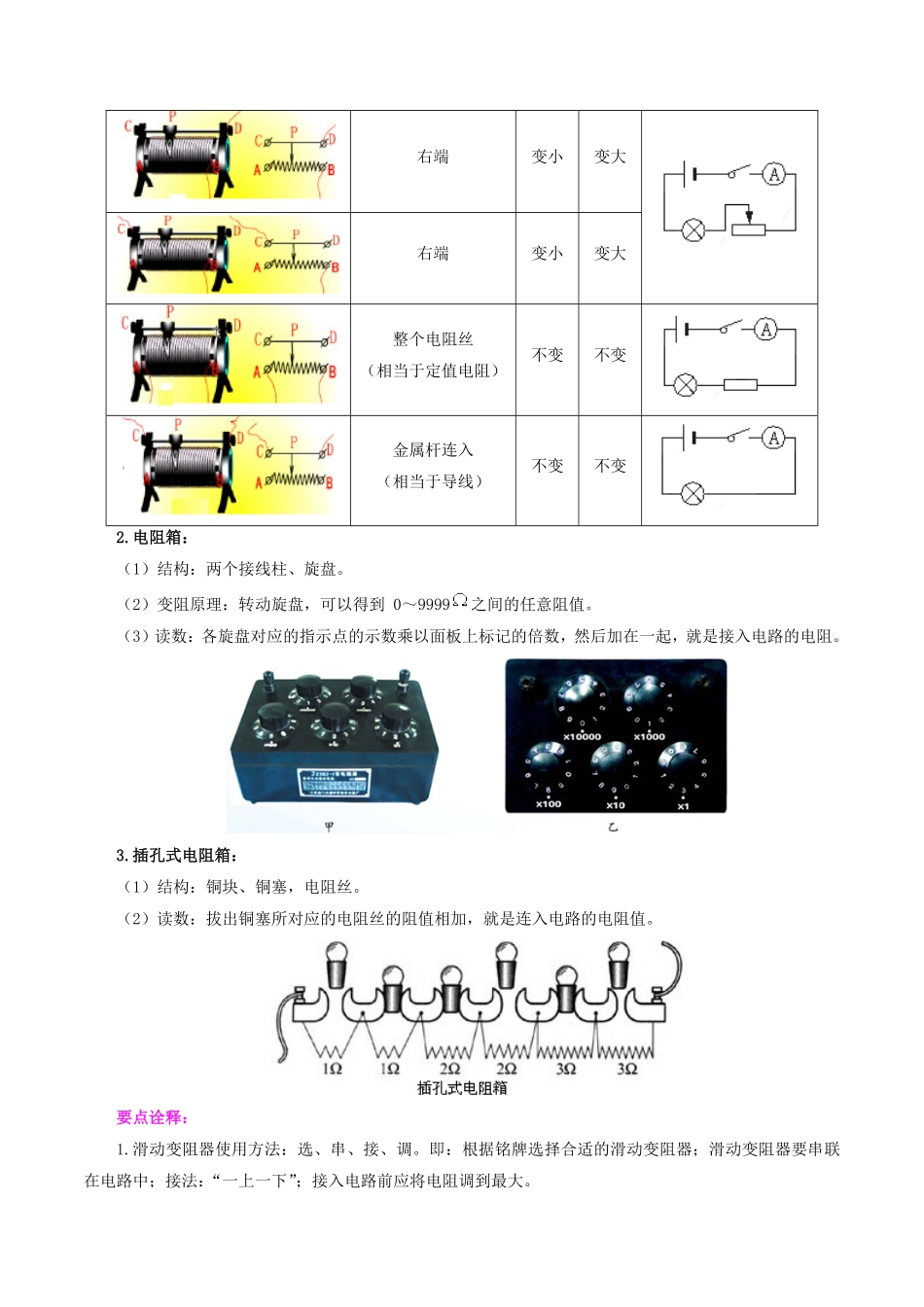 16.4  变阻器(原卷版)-25学年九年级物理全一册举一反三系列.pdf_第3页