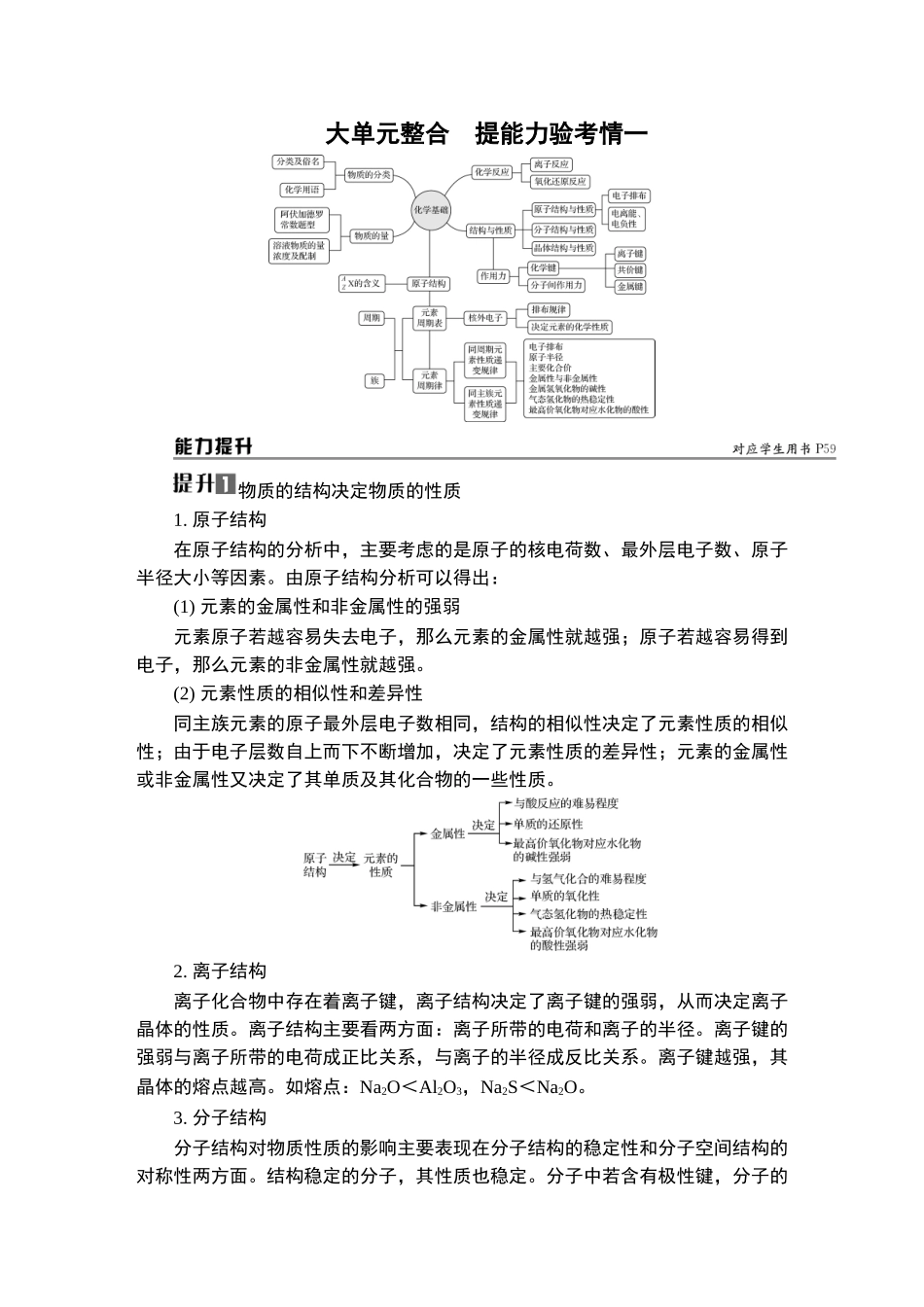 大单元整合　提能力验考情1-2025版南方凤凰台 5A教案 基础版 化学.doc_第1页