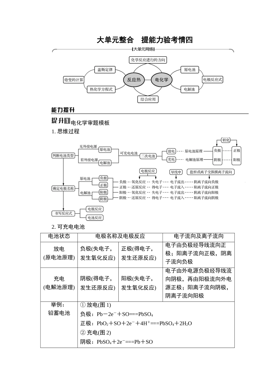 大单元整合　提能力验考情4-2025版南方凤凰台 5A教案 基础版 化学.doc_第1页