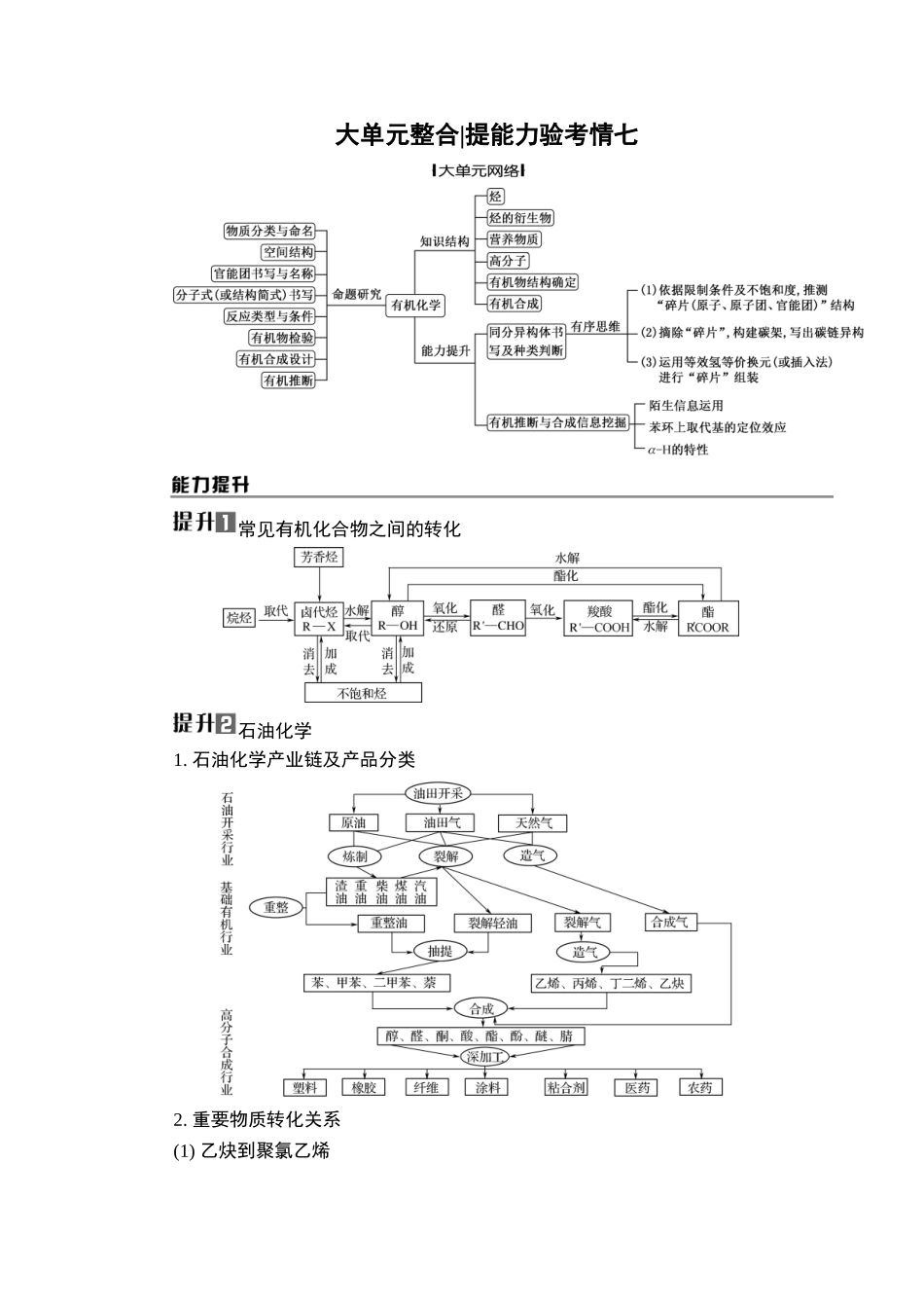 大单元整合　提能力验考情七-2025版南方凤凰台 5A教案 基础版 化学.doc_第1页