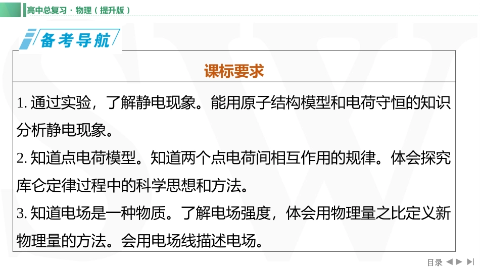 第1讲　电场力的性质-【物理】2025版三维设计一轮总复习（提升版）.pptx_第2页