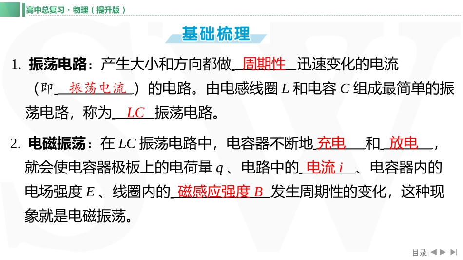 第3讲　电磁振荡与电磁波-【物理】2025版三维设计一轮总复习（提升版）.pptx_第3页