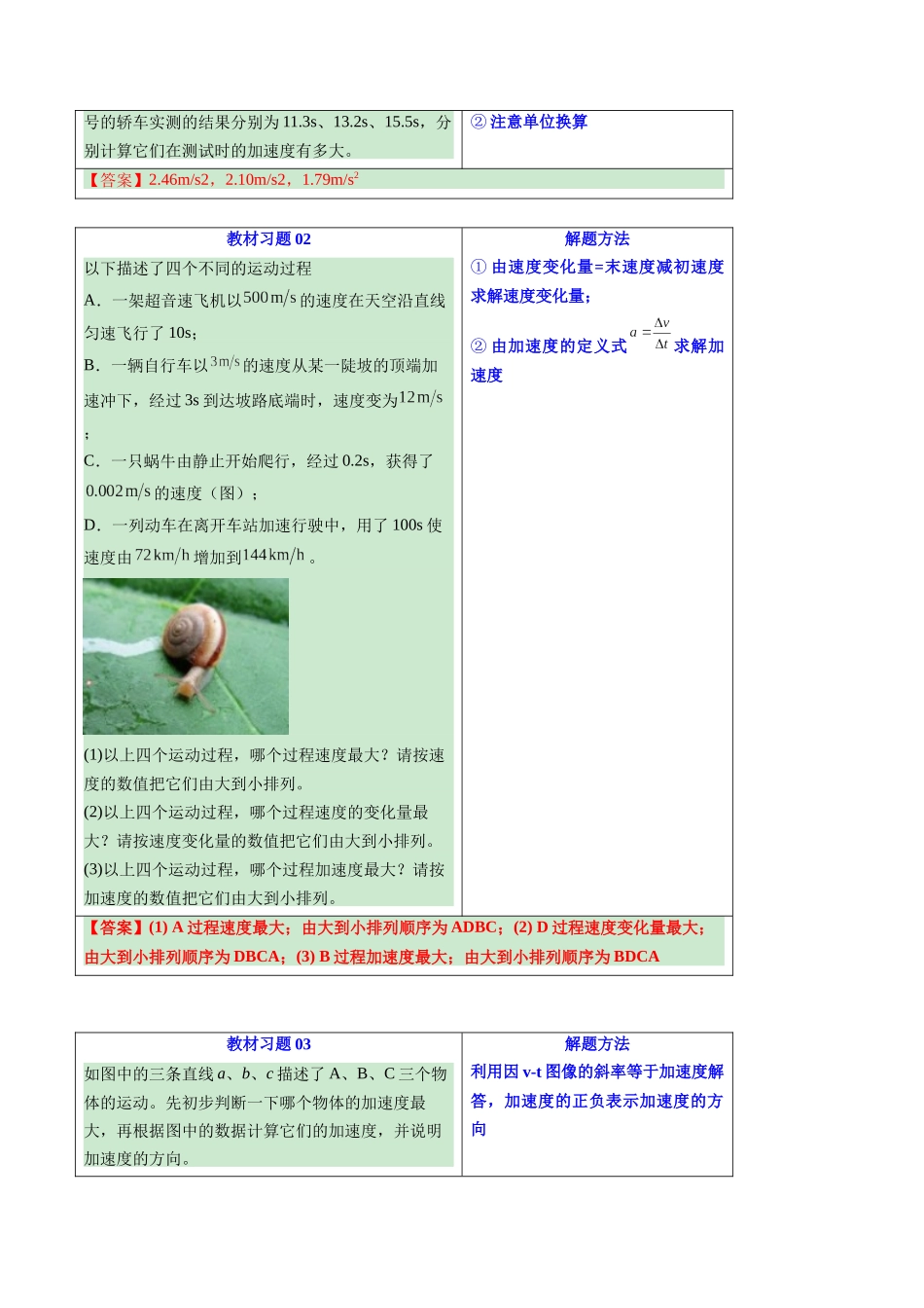 第04讲 速度变化的描述--加速度（解析版）-2025【初升高衔接】新高一暑假学习提升计划（物理）.docx_第3页