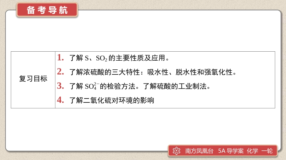 第11讲　硫及其化合物-2025版南方凤凰台 5A教案 基础版 化学.pptx_第2页