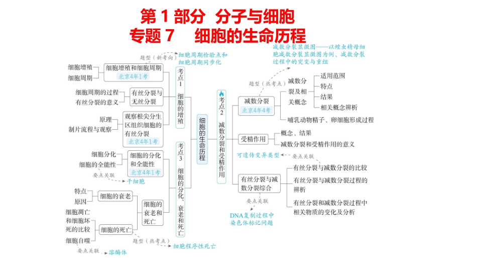 高中生物总复习讲解课件：专题7  细胞的生命历程(共48张PPT)-【生物二轮复习】高考二轮高中生物学专题复习.pptx_第1页