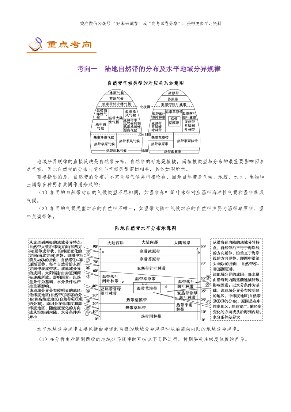 考点23 自然地理环境的差异性-2025版考点一遍过高考地理.doc_第3页
