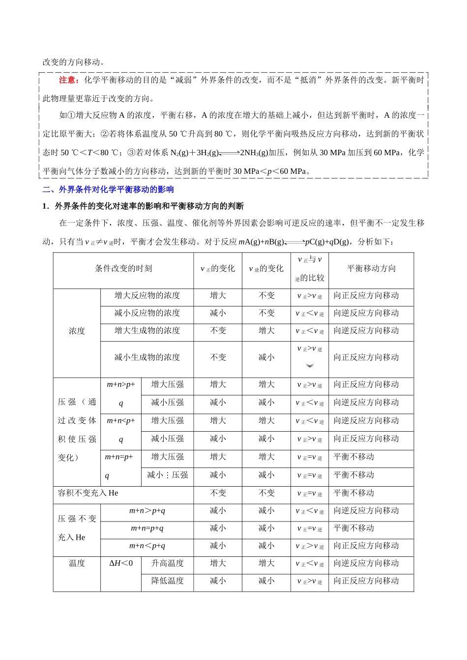 考点39 化学平衡的移动-2025版考点一遍过高考化学.doc_第2页