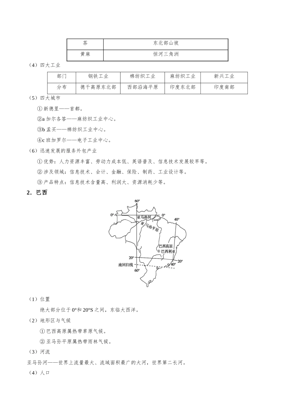 考点57 世界主要发展中国家-2025版考点一遍过高考地理.doc_第2页