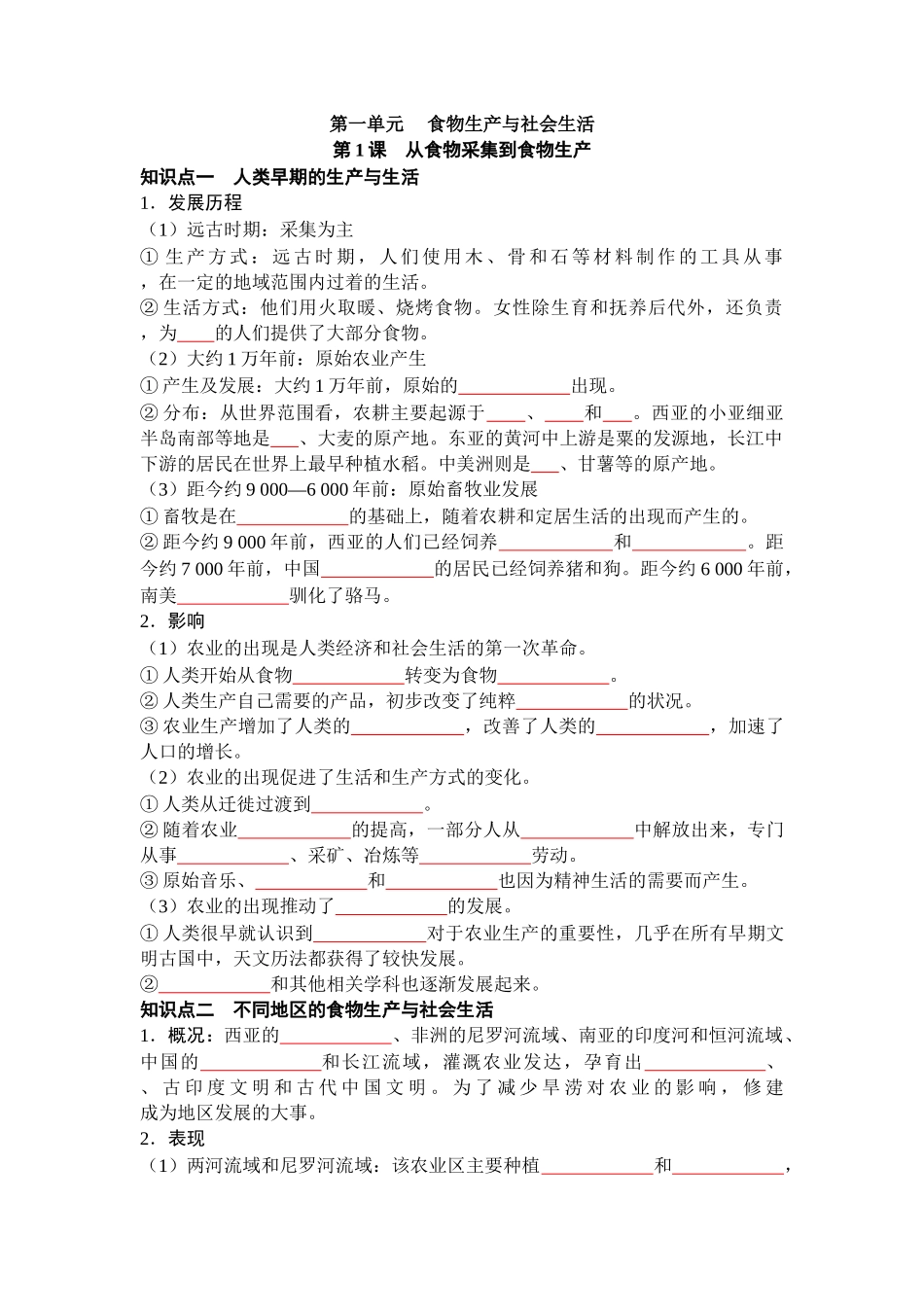 历史选择性必修2 经济与社会生活（学生版）35页-【统编版】高中历史知识点总结（教师版+学生版）.docx_第1页