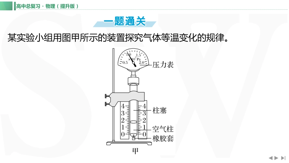 实验十九　探究气体等温变化的规律-【物理】2025版三维设计一轮总复习（提升版）.pptx_第2页