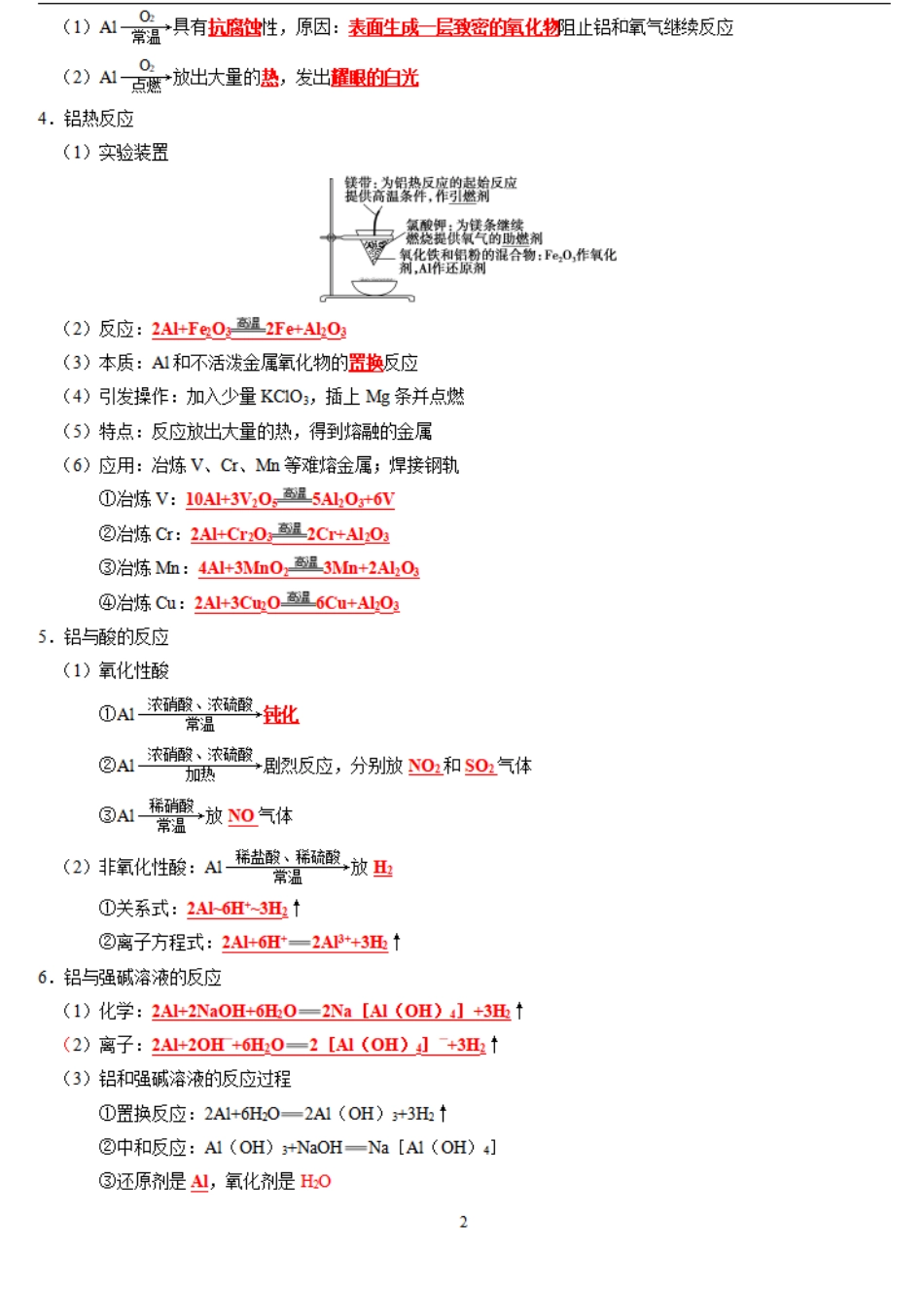知识清单07  铝及其重要化合物-【口袋书】2024年高考化学一轮复习知识清单.pdf_第2页