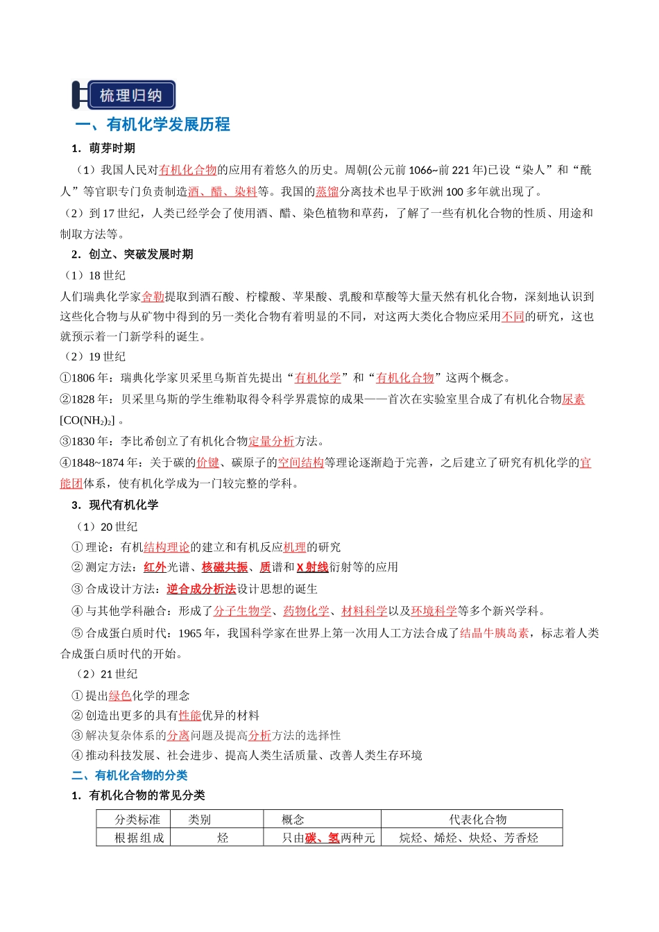知识清单25有机化合物的结构特点与研究方法（解析版）-【上好课】2025年高考化学一轮复习知识清单（新高考专用）.docx_第2页